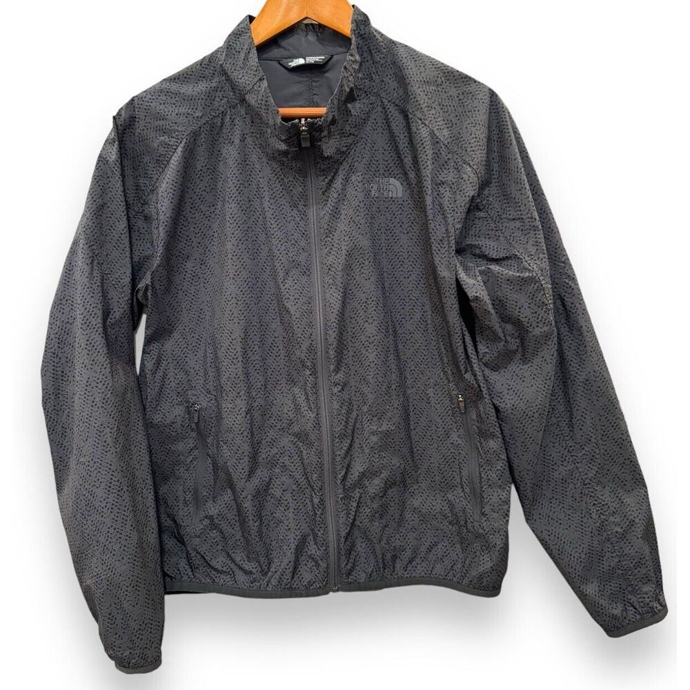 The North Face Full Zip Rain Jacket Shell Windbreaker Gray Womens Sz S* Gorpcore